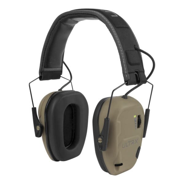 ALLEN ULTRX BIONIC EMUFF FDE Tactical Ear Muffs for Shooting