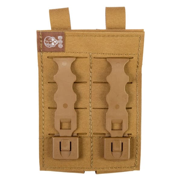 Triple G Double Pistol Magazine Pouch Coyote Brown - Image 2