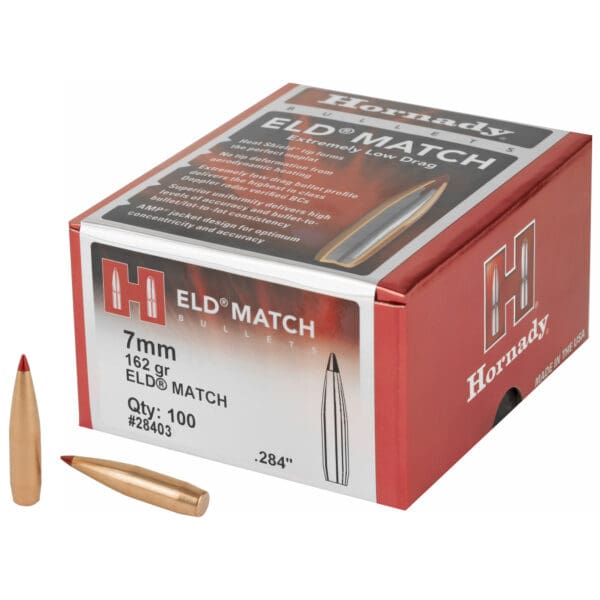 Hornady ELD-M 7mm .284 162gr Bullets 100ct