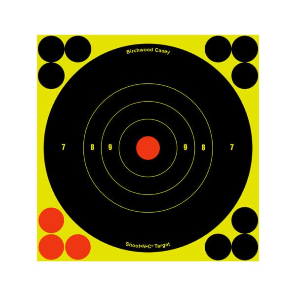 B/C Reactive Shooting Target 12-6" Bullseye - Pack of 10