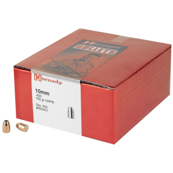 Hornady HAP 10mm .400 180gr 500ct Bullets Pack