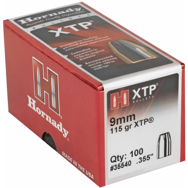 Hornady XTP 9mm .355 115gr 100ct Bullets - Image 2