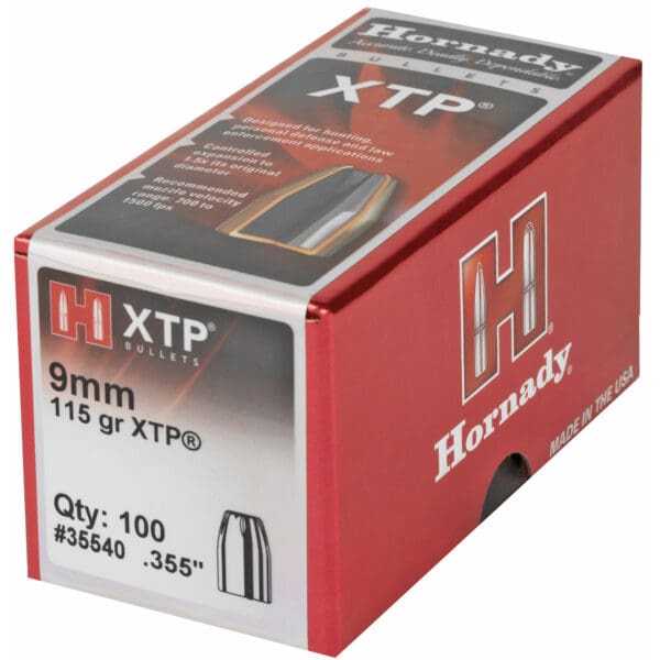 Hornady XTP 9mm .355 115gr 100ct Bullets - Image 3