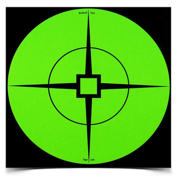 Green Bullseye Target Spots 10-6" - Pack of 100 Adhesive Paper Targets