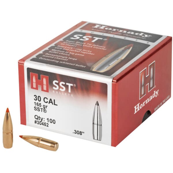 Hornady Super Shock Tip 30Cal .308 165GR Bullets 100 Count