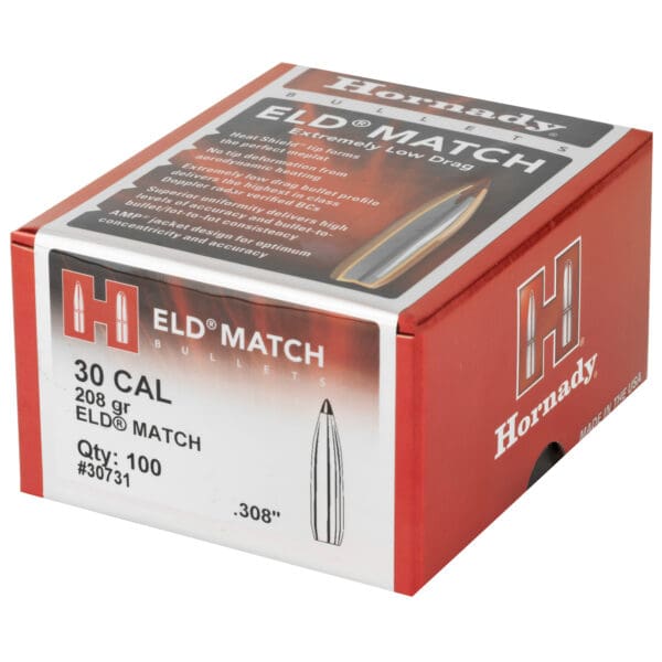 Hornady ELD-M 30 Cal .308 208gr 100ct Bullets Pack - Image 3