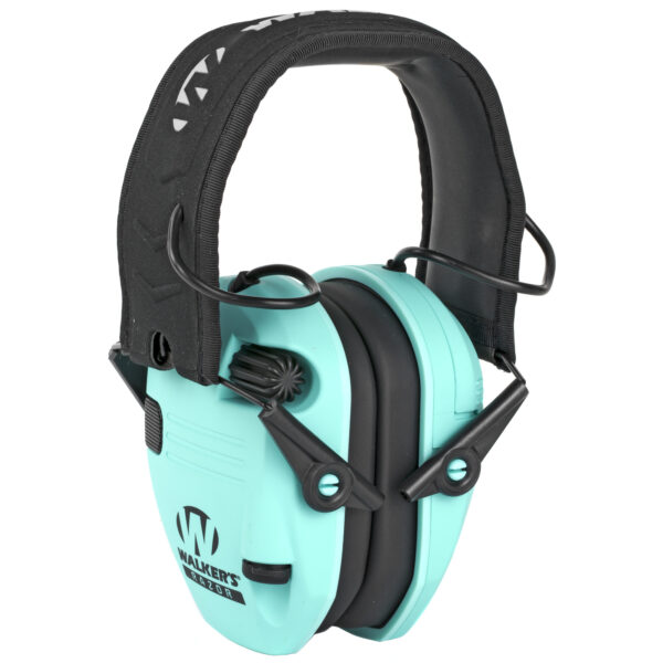 Walker's Razor SLM Electronic Muff Teal - Noise Reduction Ear Protection - Image 2