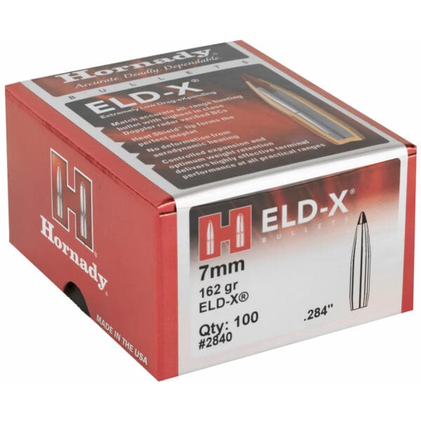 Hornady ELD-X 7mm .284 162gr Bullets 100ct Box - Image 2