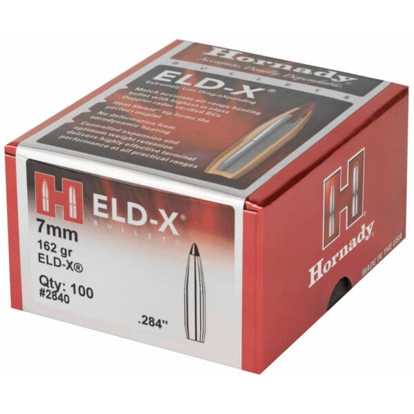 Hornady ELD-X 7mm .284 162gr Bullets 100ct Box - Image 3