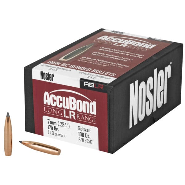 NOSLER ABLR 7MM 175GR Spitzer Point (SP) Bullets - 100 Count