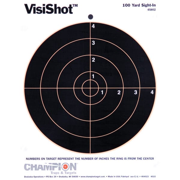 Champion VisiShot 8" Bullseye Target, 10-Pack