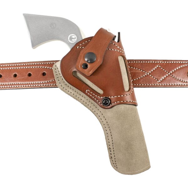 DeSantis Wild Hog Rug Wrangler Ambidextrous Tan Holster