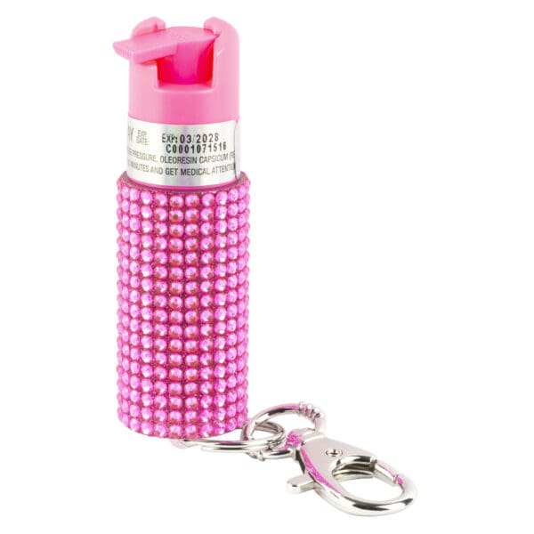 SABRE Jeweled Pink Pepper Spray with Key Ring for Safety - Image 2