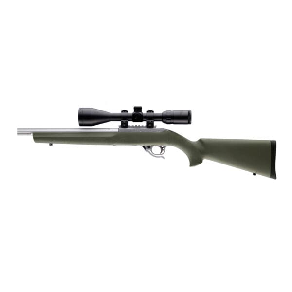 Hogue Overmolded OD Green Stock for Ruger 10/22 Rifle