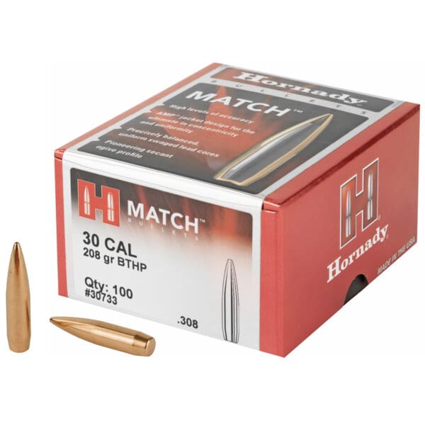 Hornady Match 30Cal .308 208gr 100ct Rifle Bullets