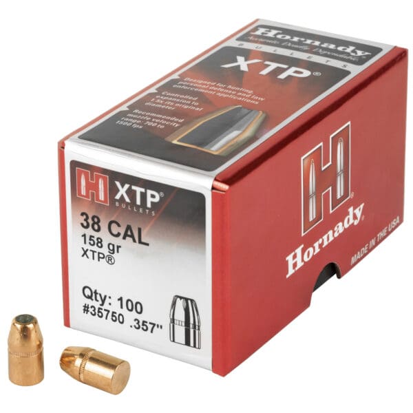 Hornady XTP 38 Cal .357 158GR 100CT Bullets