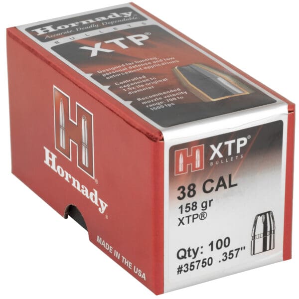 Hornady XTP 38 Cal .357 158GR 100CT Bullets - Image 2