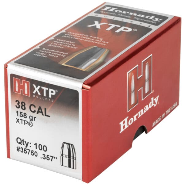 Hornady XTP 38 Cal .357 158GR 100CT Bullets - Image 3