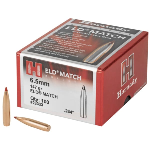 Hornady ELD-M 6.5mm .264 147gr Bullets 100ct Pack