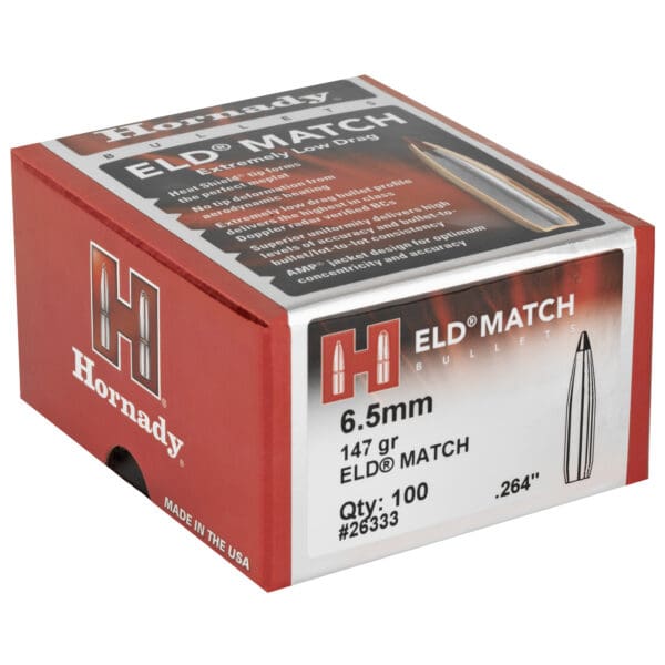 Hornady ELD-M 6.5mm .264 147gr Bullets 100ct Pack - Image 2