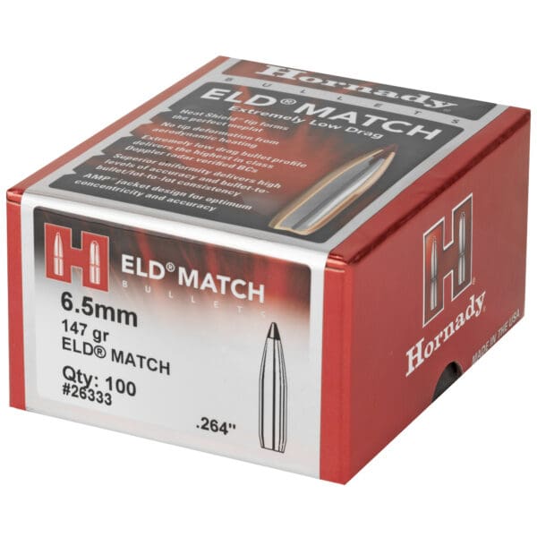 Hornady ELD-M 6.5mm .264 147gr Bullets 100ct Pack - Image 3