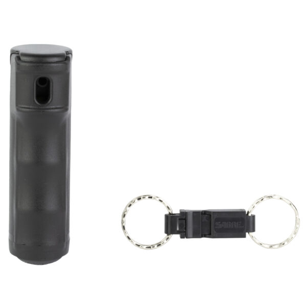 SABRE Key Ring Pepper Spray with Whistle, .54 oz, Black