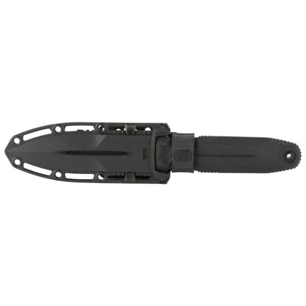 SOG Pentagon FX 4.77" Blackout Fixed Blade Knife - Image 3