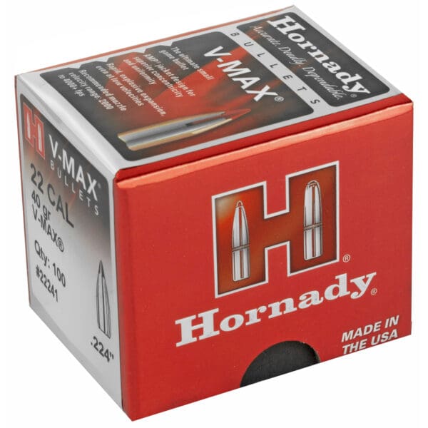 Hornady V-MAX 22 Cal .224 40gr 100ct Bullets - Image 2