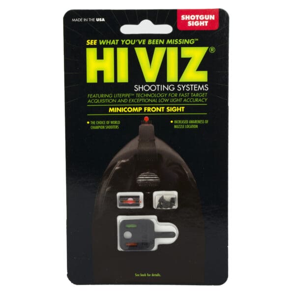 HIVIZ Mini Comp Shotgun Sight - Red/Green/Orange