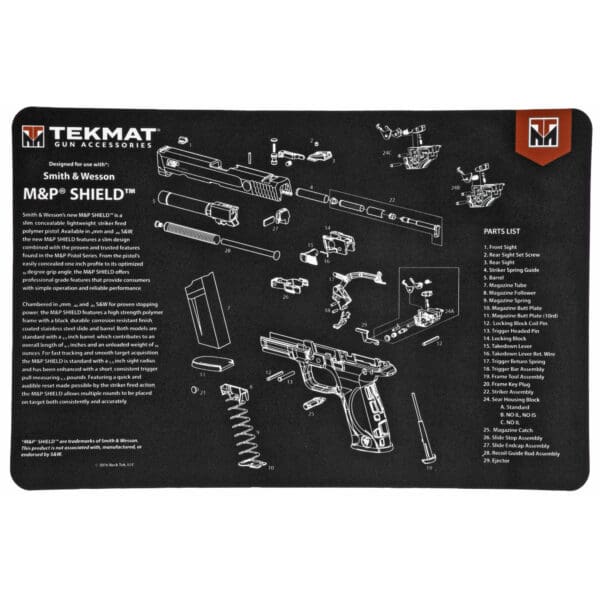 TEKMAT Pistol Mat for S&W M&P Shield - Black