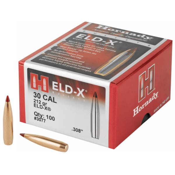 Hornady ELD-X 30CAL .308 212GR 100CT Bullet