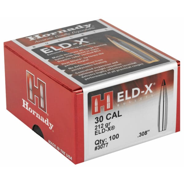 Hornady ELD-X 30CAL .308 212GR 100CT Bullet - Image 2