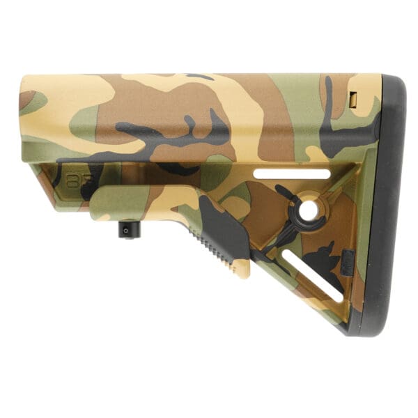 B5 BRAVO STK MIL-SPEC WOODLAND: High-Quality Rifle Stock in Woodland Camo