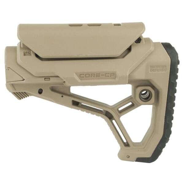 FAB Defense AR15 Stock with Cheek Rest - Tan