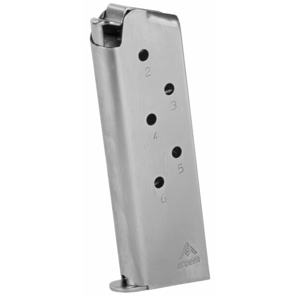 MEC-GAR Colt Officer 45 6-Round Nickel Magazine