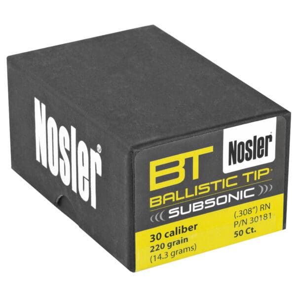 Nosler 30 Cal 220gr Bullets, 50 Count Pack for Precision Shooting - Image 2