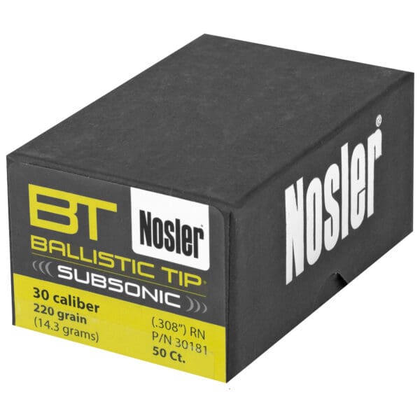 Nosler 30 Cal 220gr Bullets, 50 Count Pack for Precision Shooting - Image 3