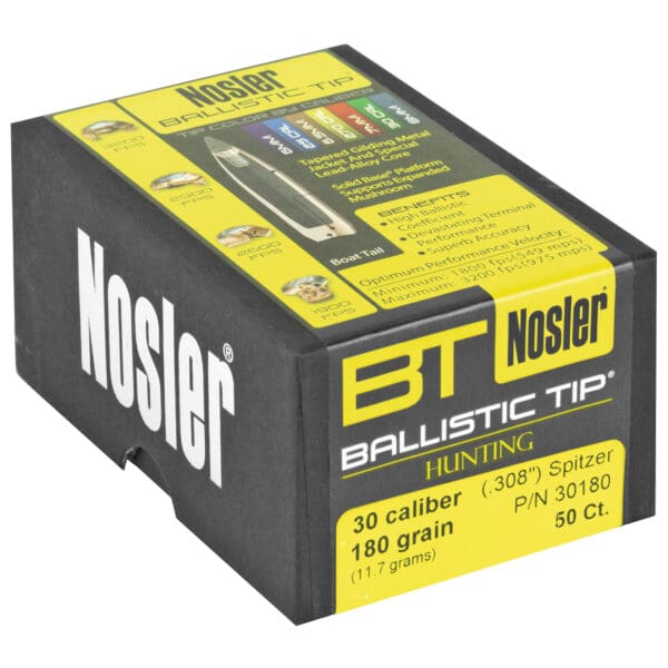 Nosler 30 Caliber 180 Grain Bullets 50 Count Pack - Image 2