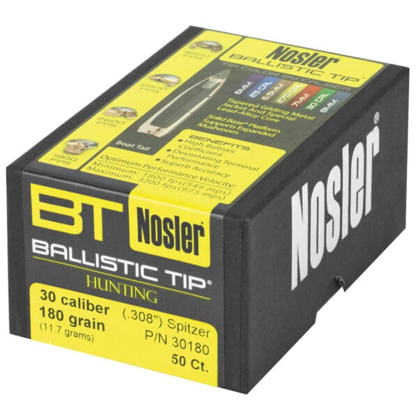 Nosler 30 Caliber 180 Grain Bullets 50 Count Pack - Image 3