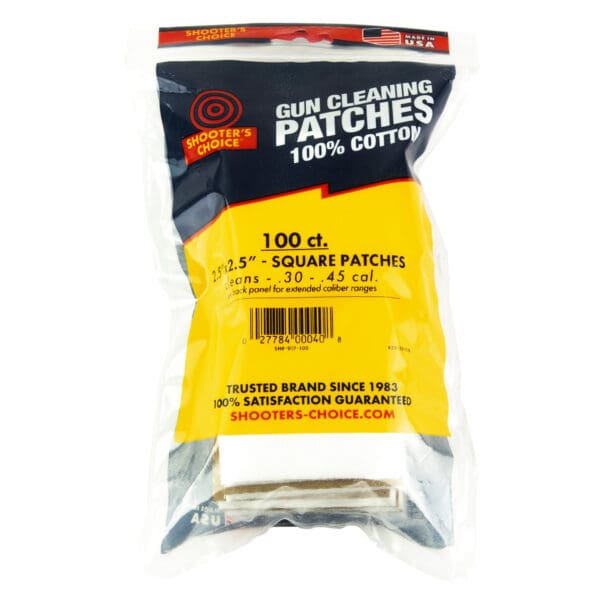 Shooters Choice 100-Pack 2.5" Cleaning Patches for Gun