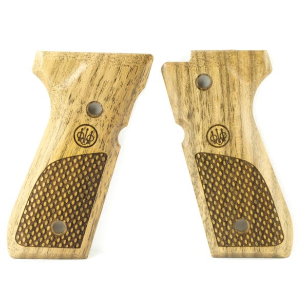 Beretta 92 96 Wood Oval Checkered Grips