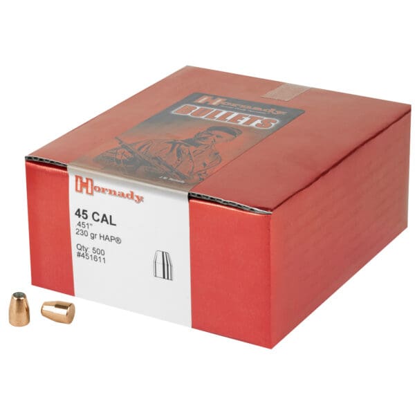 Hornady HAP 45 Cal .451 230gr 500ct Bullets Pack