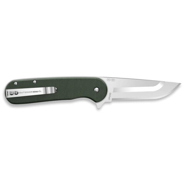 OD Edge Razor VX3 Micarta Green Stainless Steel Handle - Image 2