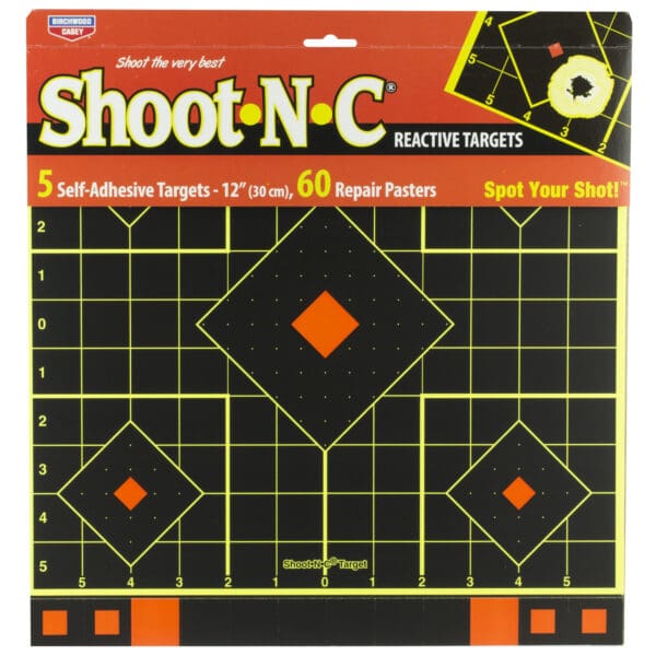 Birchwood Casey Shoot-N-C 12" Sight-In Target, 5-Pack - Image 2