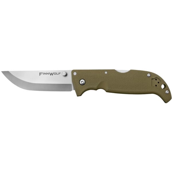 Cold Steel Finn Wolf 3.5" Plain Edge Folding Knife, OD Green