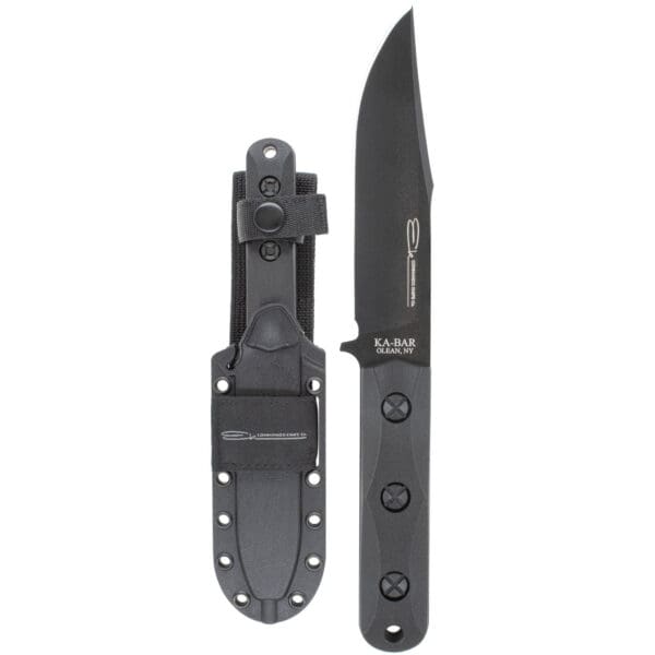 KBAR EK50 Clip Point 5" Knife with Sheath - Durable Outdoor Tool