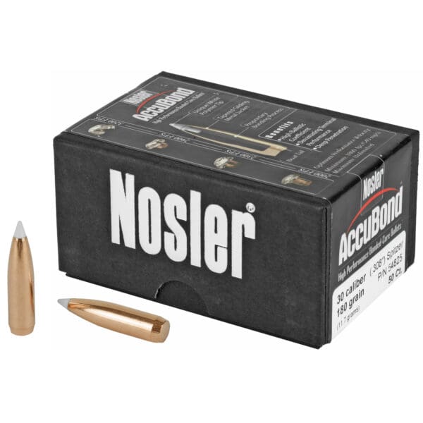 Nosler 30 Cal 180gr AccuBond Bullets - Pack of 50