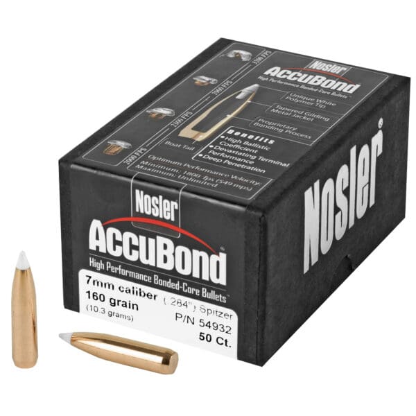 NOSLER 7MM 160GR ACCUBOND Bullets 50 Count Pack