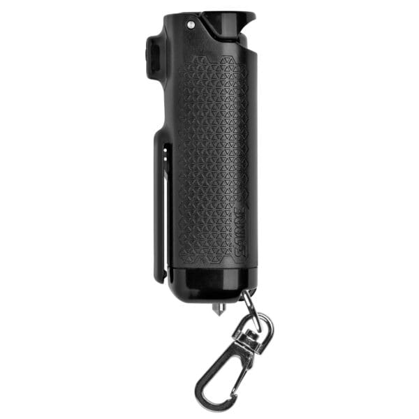 SABRE Black Gel Pepper Spray with Belt Clip and Glass Breaker