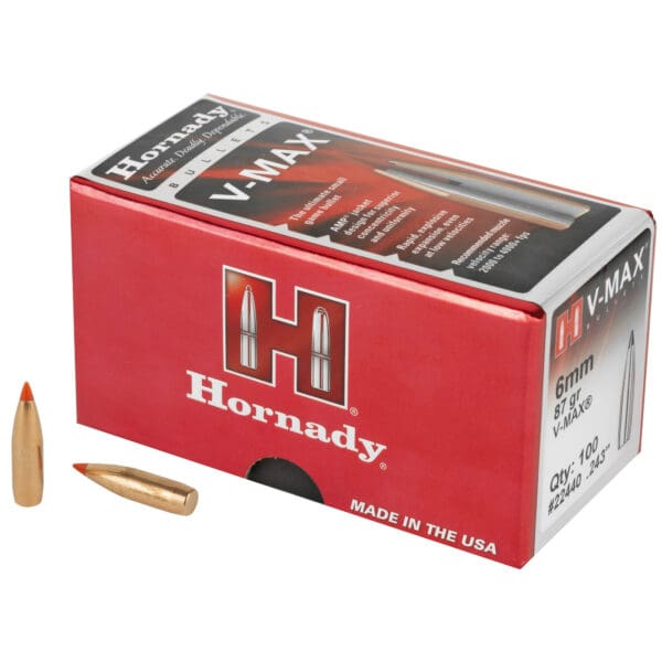 Hornady V-MAX 6mm .243 87gr 100ct Bullets Pack